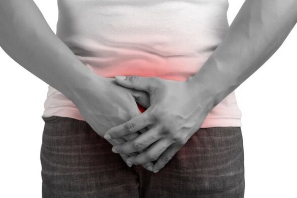 pain in a man with prostatitis