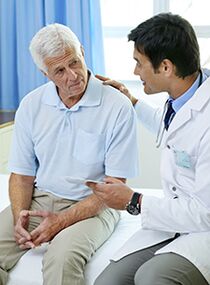 patients with prostatitis at an appointment with a specialist