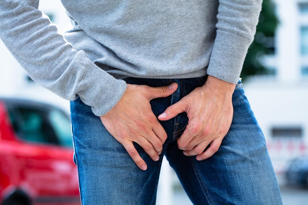 pain in the groin in a man with calculus prostatitis
